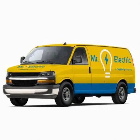 Mr. Electric of GTA West yellow utility van.