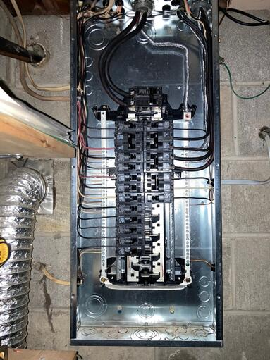 Circuit panel replacement performed by an electrician in McCandless, PA