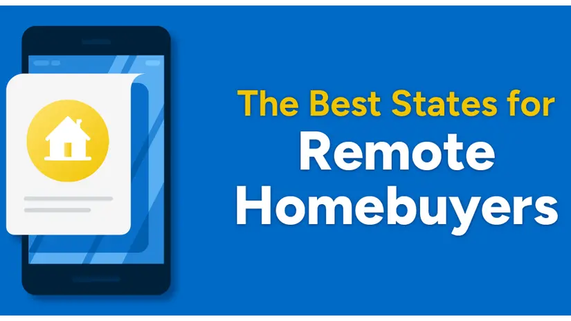 Header image for a blog about the best states for remote homebuying.