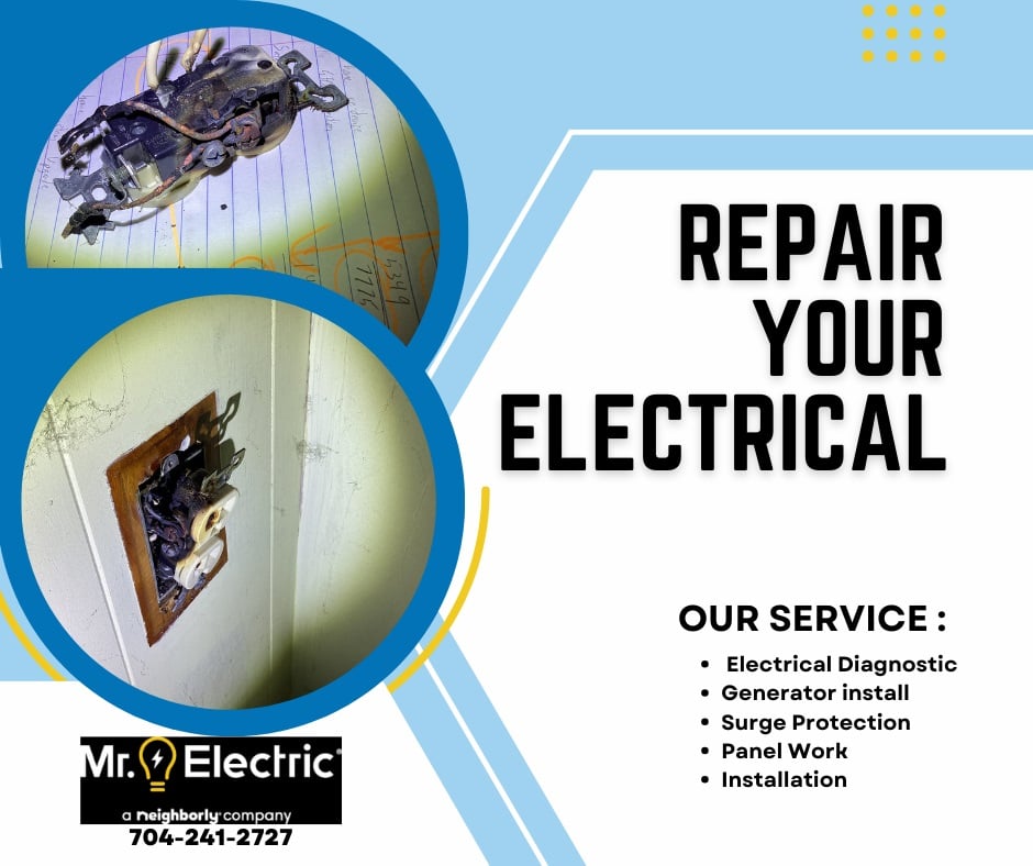 Emergency Electrical Repair of Burned Outlet
