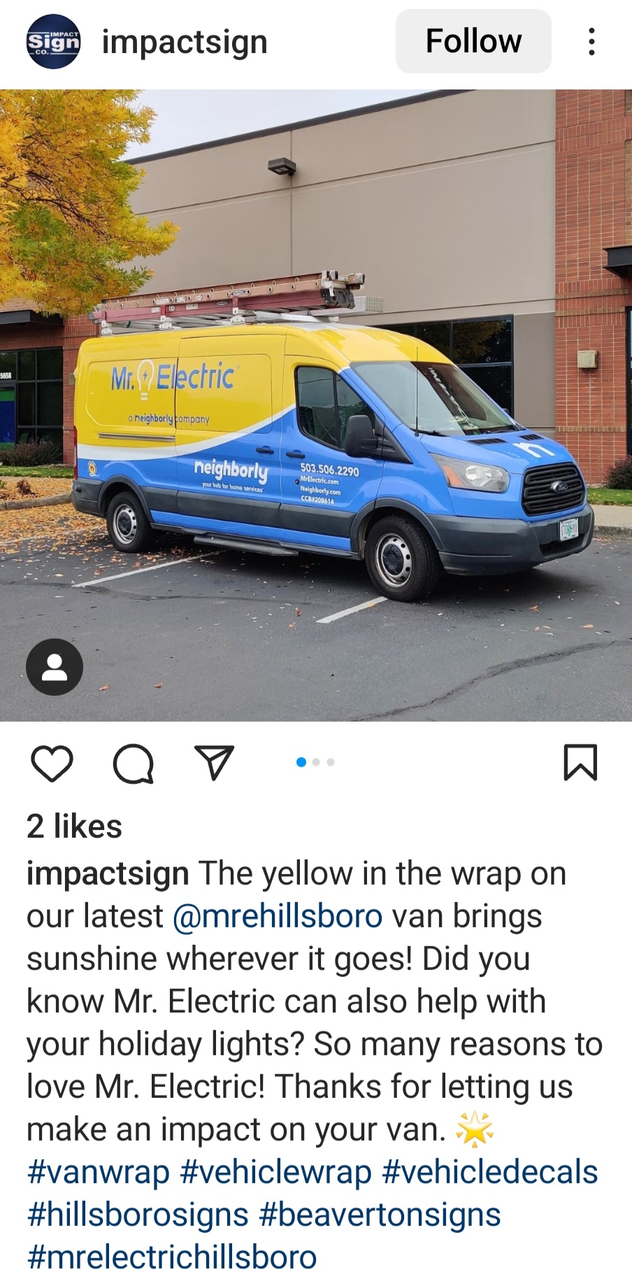 New van wrap!  Thanks Impact Sign Co.!!!