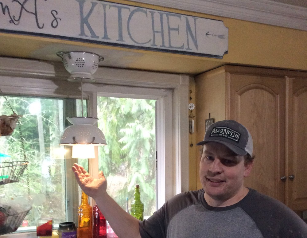 Unique kitchen light install - happy customer!