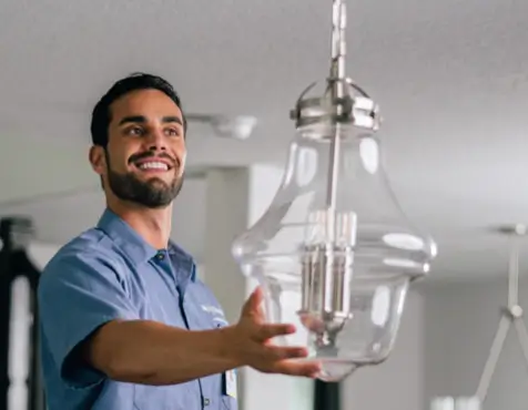 Chandelier installation