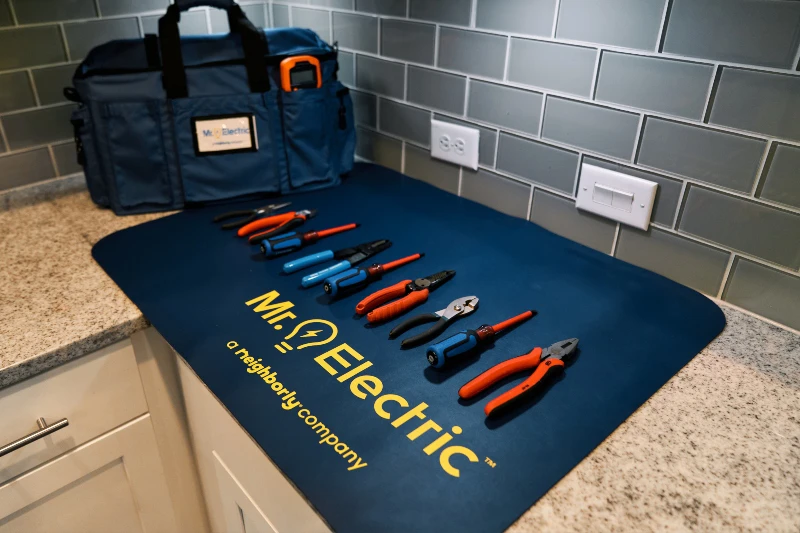 Mr. Electric electrician tools for electrical repairs.