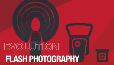 Text that reads Flash Photography with illustrations of various camera styles.
